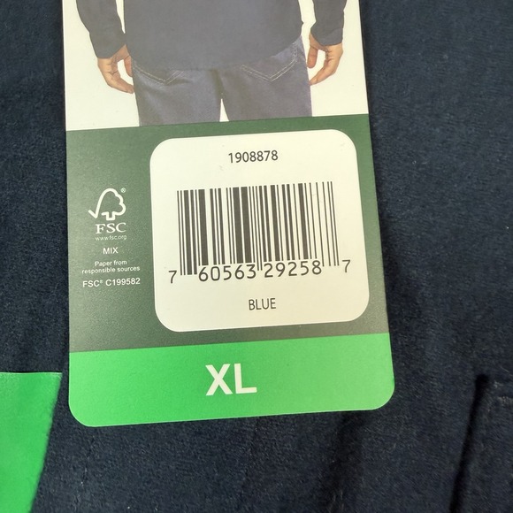 Woolrich 100% Cotton Chamois Shirt Long Sleeve Men's XL Blue NWT - Picture 4 of 6